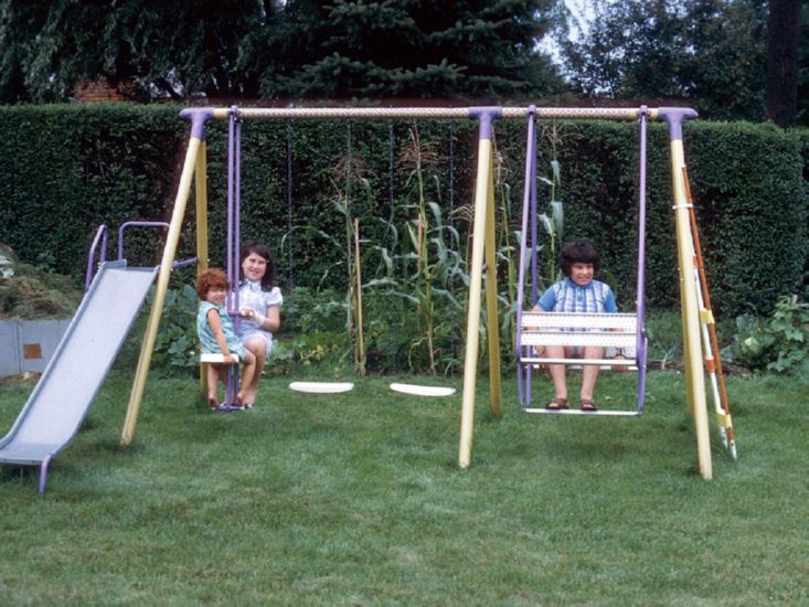  on swings with Anita in Fall of 1973